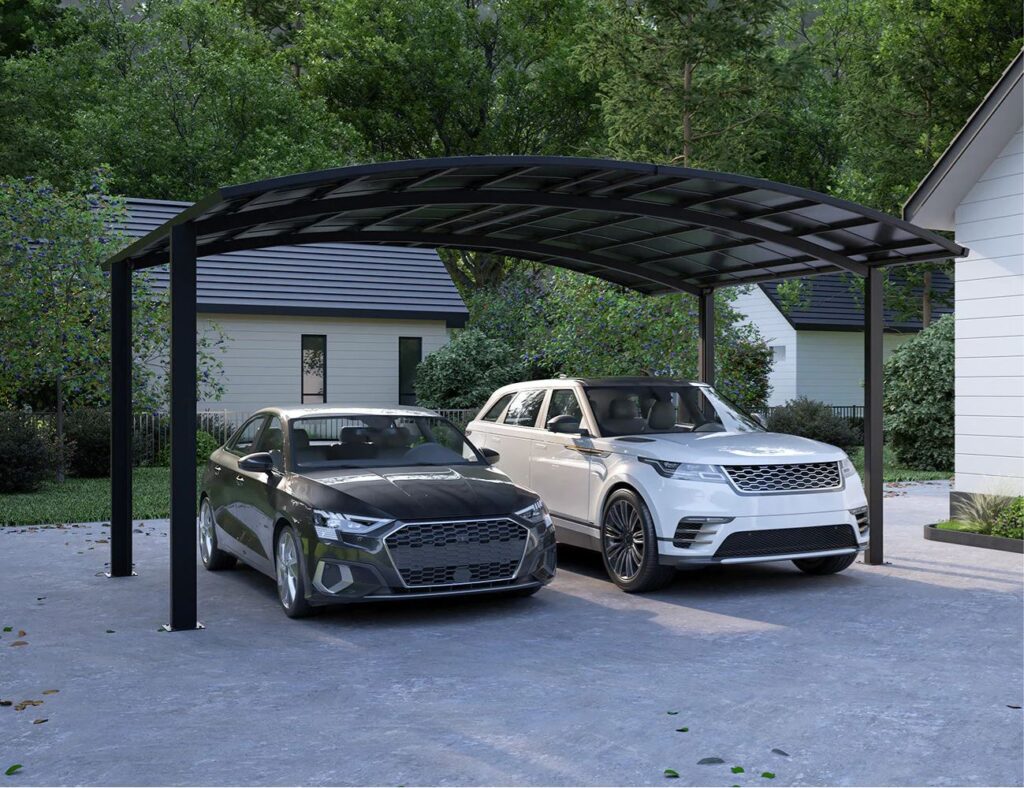 Canterlever Carport Double Black